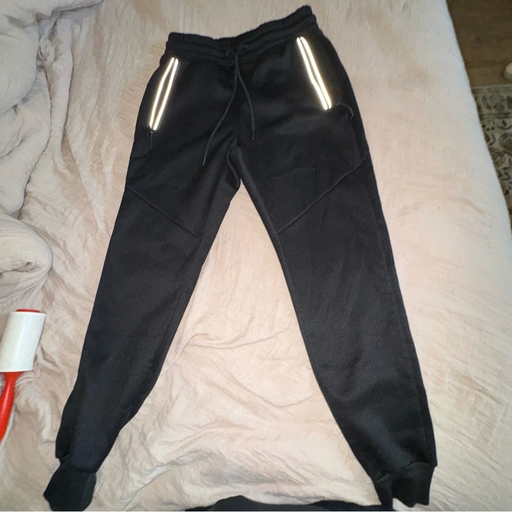 Black Joggers with Reflective Stripes